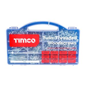 TIMco Twin Mixed Tray Woodscrew - Zinc (Box of 1140)