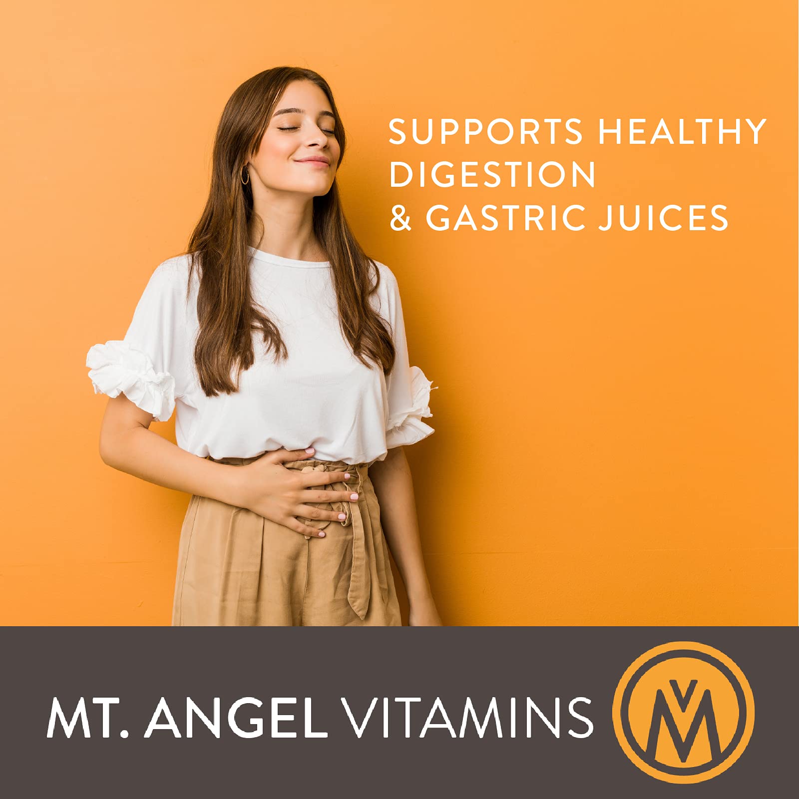 Mt. Angel Vitamins - Hydrochloric Acid Betaine, Supports Healthy Digestion & Gastric Juices (200 Vegetarian Chlorocaps)