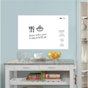 Wall Pops WPE0446 Large Message Board, White & Off-White, 36x24 Inch