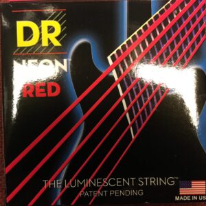 DR Strings Hi-Def NEON Red Coated Lite-Heavy (9-46) Electric Guitar Strings