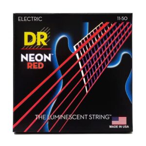 dr strings hi-def neon red electric heavy strings (nre11)