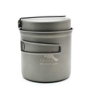 toaks titanium 1100ml pot with pan