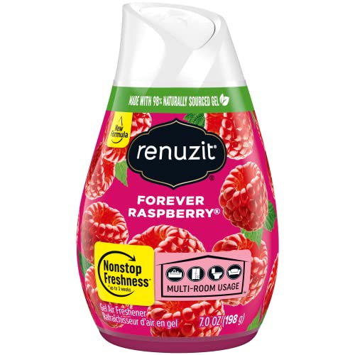 Renuzit Adjustable Solid Gel Air Freshener Cone, Forever Raspberry, Nonstop Freshness, 7 Ounces, 1 Cone