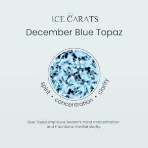 IceCarats 14K Yellow Gold Blue Topaz Ring December Birthstone Jewelry Size 7