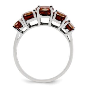 IceCarats 925 Sterling Silver Red Garnet Ring Gemstone Band Size 8