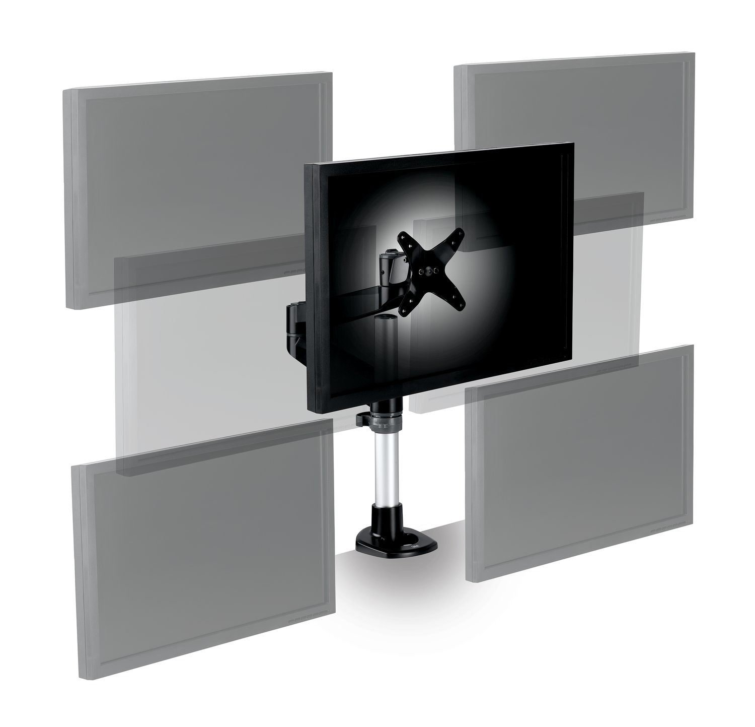 3M Dual-Swivel Monitor Arm, Black (MA140MB)