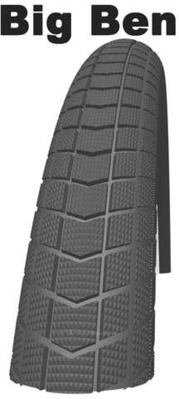 SCHWALBE Big Ben Race Guard Wired Tire, 26 x 2.15-Inch