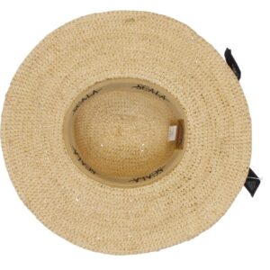 Scala Women's Big Brim Raffia Hat, Natural, One Size