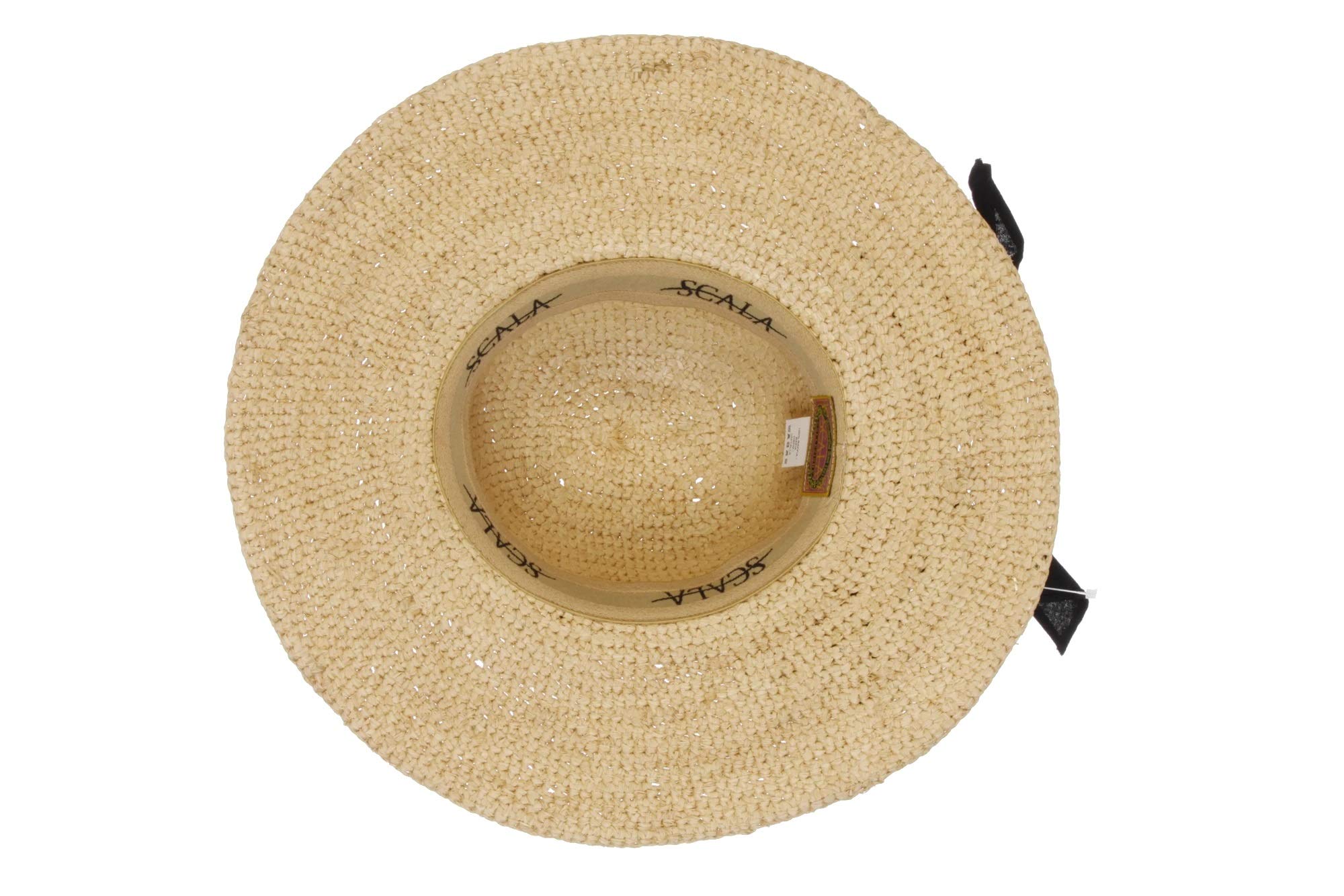 Scala Women's Big Brim Raffia Hat, Natural, One Size