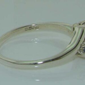 LetsBuyGold 925 Sterling Silver Natural Sapphire Womens Anniversary Ring - Size 10.25