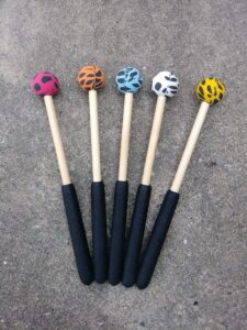 kakesa tongue drum mallets - patterns 1pair