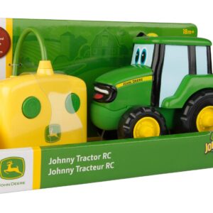 John Deere Radio Controlled Johnny Tractor Toy - Includes Easy to Use Remote Control Toy - Green John Deere Tractor Toys - John Deere Toys - Ages 18 Months and Up