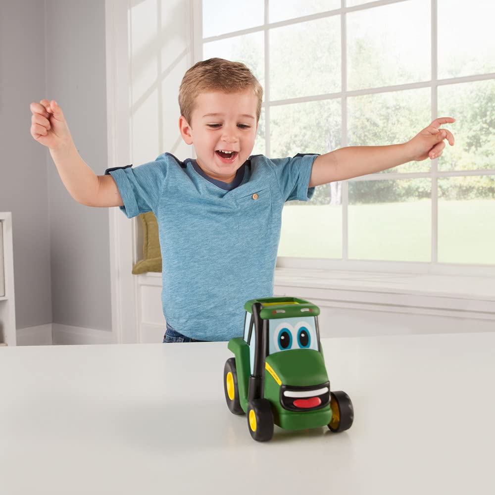 John Deere Johnny Push N Roll Toy Tractor, Ages 18 Months and Up, unisex-children