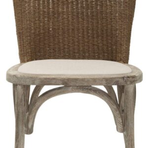 Safavieh Mercer Collection Sharon Finish Taupe Side Chairs, Antique Oak, Set of 2