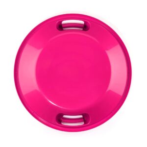 Lucky Bums Plastic Saucer Snow Sled, Pink, 25 inch diameter