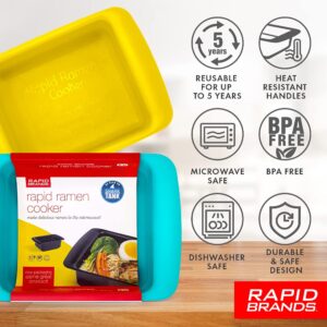 Rapid Ramen Cooker - Microwave Polypropylene Ramen in 3 Minutes - BPA Free and Dishwasher Safe - Black