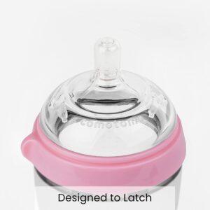 Comotomo Baby Bottle, Pink, 8 Ounce (2 Count)