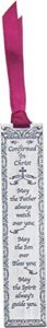 confirmed in christ bookmark, confirmation gift for catholic boys and girls, 3 1/2 inches, by cathedral art