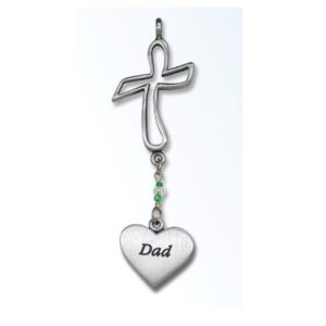 cathedral art dad/cross car charm