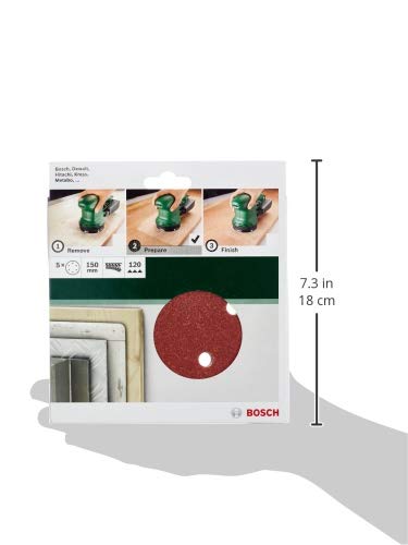 Bosch 2609256A32 Sanding Sheet Set for Random Orbit Sanders (5-Piece)