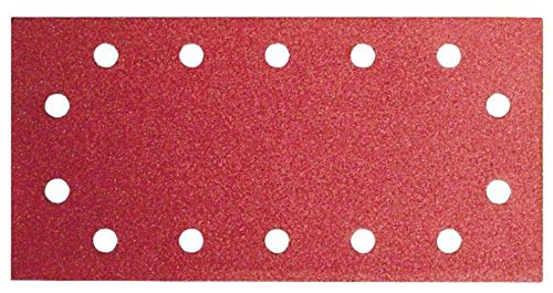 Bosch 2609256B26 Sanding Sheets for Orbital Sanders 115 x 280 cm Number of Holes 14 Grit 40 Lot of 10 Sheets