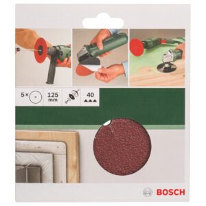 Bosch Home and Garden 2609256B48 5-Piece Sanding Sheet Set for Drill 125, 40