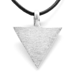 Pewter Transgender LGBT Gay Pride Triangle Pendant on Leather Necklace