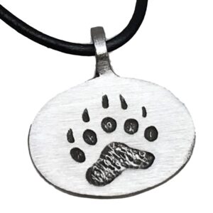 Trilogy Jewelry Pewter Bear Claw Paw Gay Pride LGBT Pendant, Black Necklace Cord with Clasp