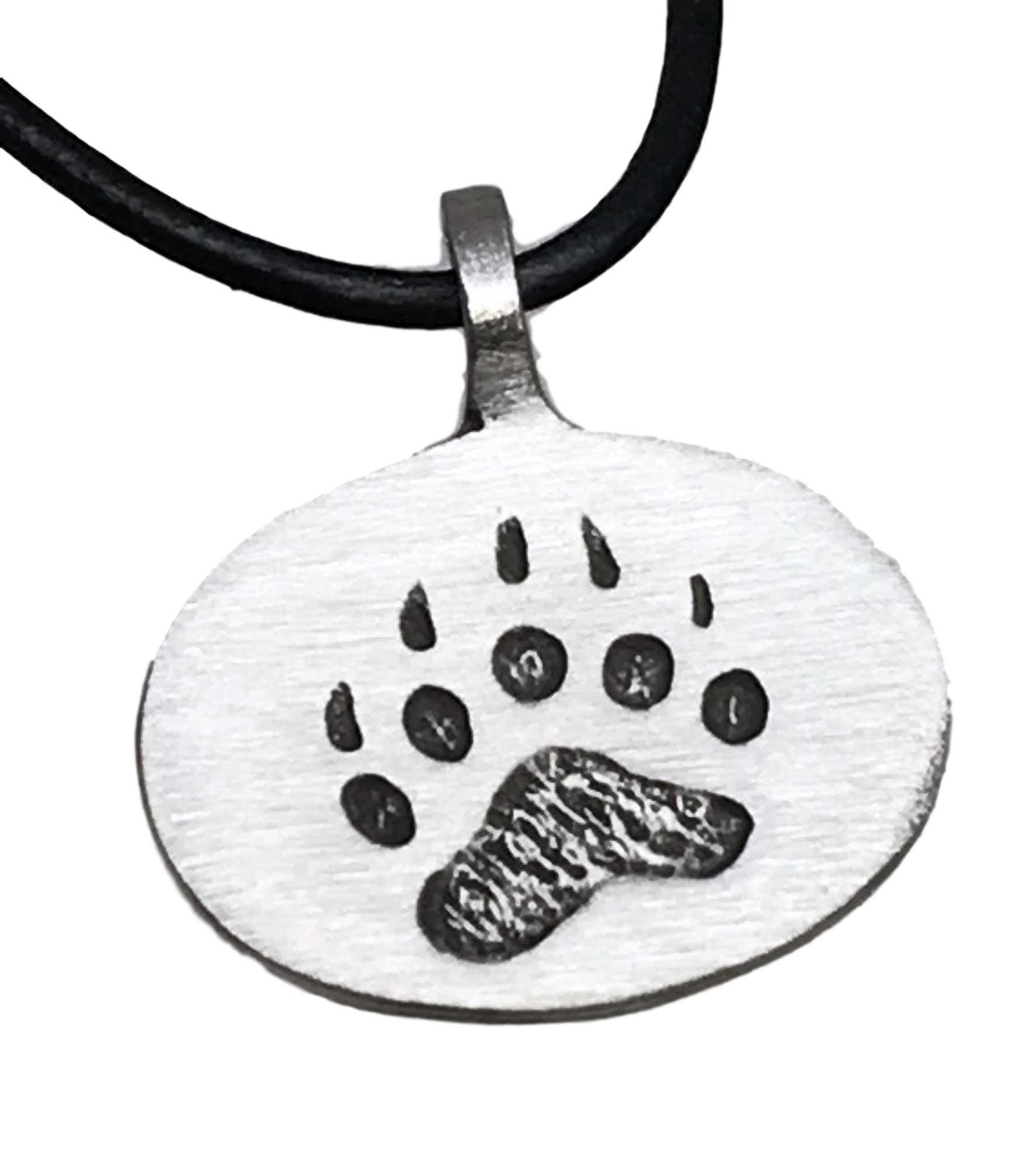 Trilogy Jewelry Pewter Bear Claw Paw Gay Pride LGBT Pendant, Black Necklace Cord with Clasp