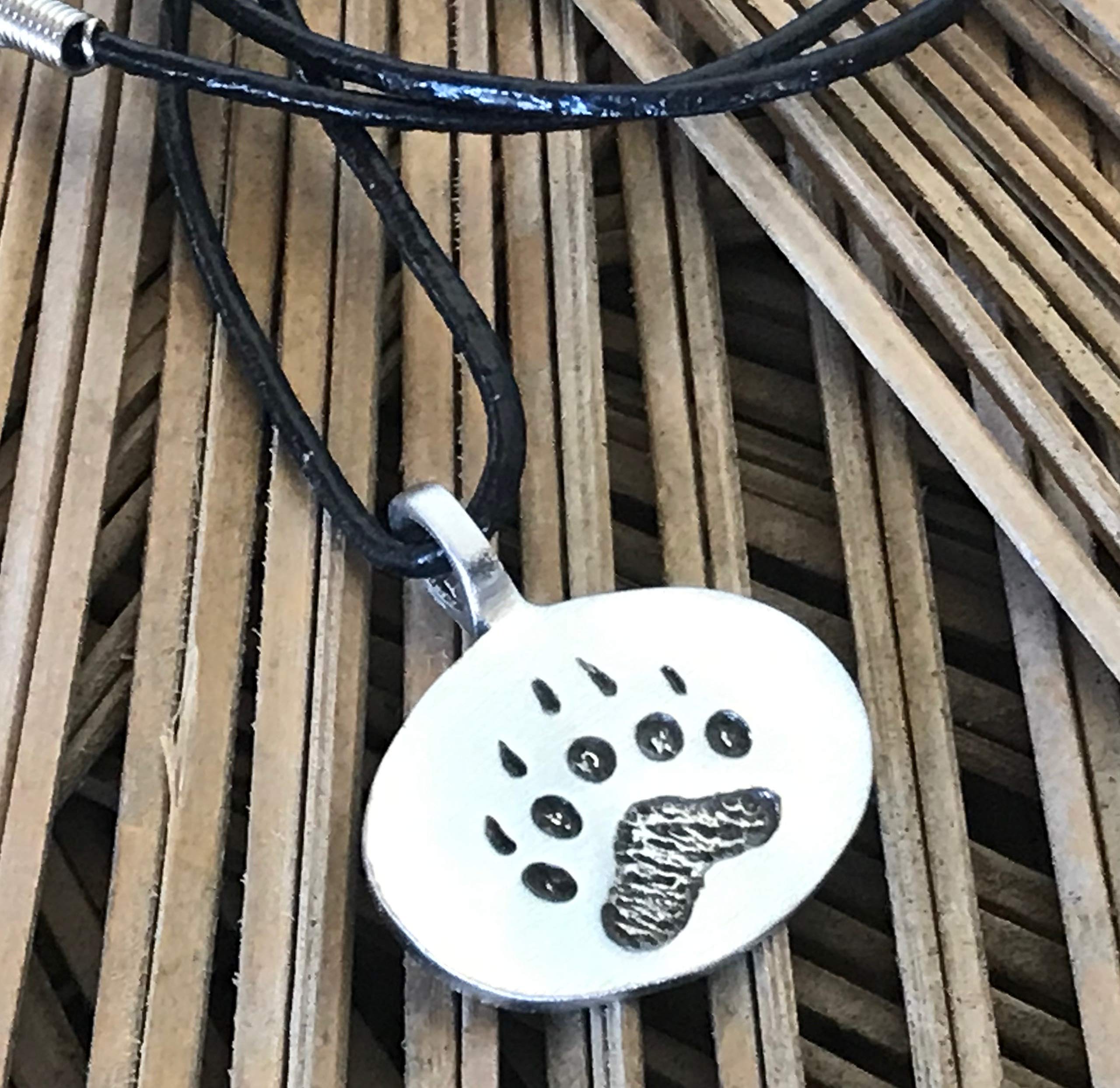 Trilogy Jewelry Pewter Bear Claw Paw Gay Pride LGBT Pendant, Black Necklace Cord with Clasp