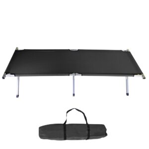 75" Portable Folding Camping Bed & Cot - 260 lbs. Capacity By Trademark Innovations (Black)