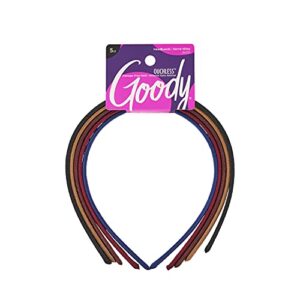 goody ouchless classic headband - 5 count, assorted colors - for all hair types - beautiful design for instant style - pain-free hair accessories for women, men, boys, and girls