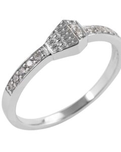 kelly herd pavé nail horseshoe ring | sterling silver jewelry | western ring for women with cubic zirconia stones 7mm (size 5)