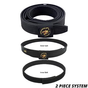 Black Scorpion Outdoor Gear Pro Heavy Duty Competition Belt for 3Gun, IPSC, USPSA (Black, Large)