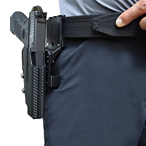 Black Scorpion Outdoor Gear Pro Heavy Duty Competition Belt for 3Gun, IPSC, USPSA (Black, Large)