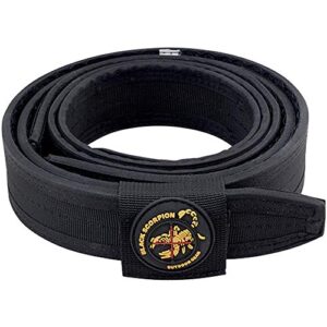 black scorpion outdoor gear pro heavy duty competition belt for 3gun, ipsc, uspsa (black, large)