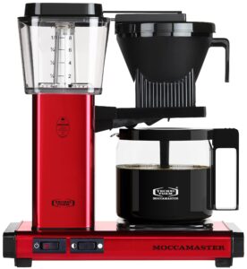 technivorm moccamaster 59618 kbg, 10-cup coffee maker, 40 oz, red metallic