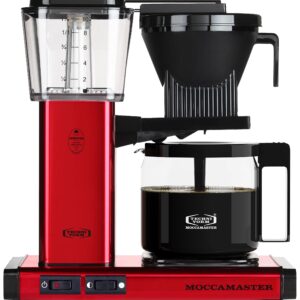 Technivorm Moccamaster 59618 KBG, 10-Cup Coffee Maker, 40 oz, Red Metallic