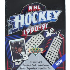 NHL 1990-91 Upper Deck English Low # Hockey Wax Box