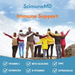 ScimeraMD® Scimune Immune Support Vitamin Supplement with Zinc, Quercetin, Vitamin C, Echinacea, and Wellmune®, 14 CT