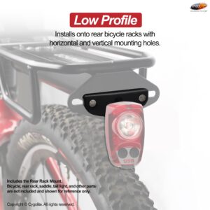 Cygolite Tail Light Rack Mount - for Hypershot, Hotshot Pro, and Hotshot Series Bicycle Taillights with Hard Mounts (Genuine Mount) Small