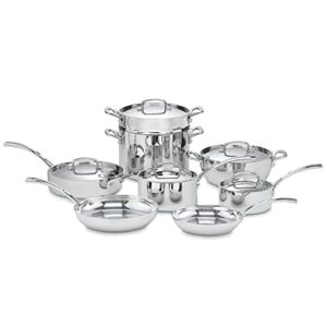 cuisinart fct-13 13-piece cookware set french classic tri-ply, silver