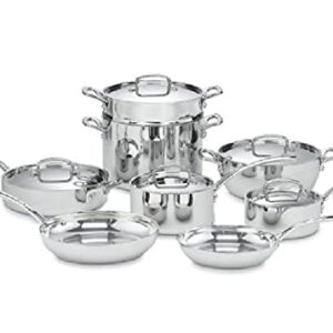 Cuisinart FCT-13 13-Piece Cookware Set French Classic Tri-Ply, Silver