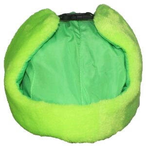 Best Winter Hats Big Kids Lightweight Neon Russian/Trooper Faux Fur Cap(One Size)-Green