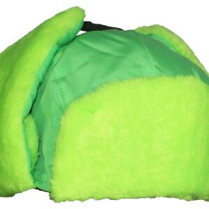 Best Winter Hats Big Kids Lightweight Neon Russian/Trooper Faux Fur Cap(One Size)-Green