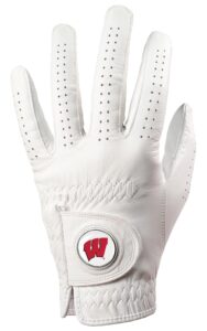 linkswalker wisconsin badgers-golf glove - l