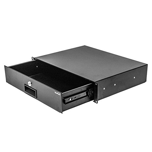 NavePoint Server Cabinet Case 19 Inch Rack Mount DJ Locking Lockable Deep Drawer with Key 2U