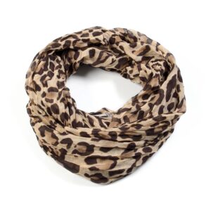 scarf& leopard infinity scarves(camel)