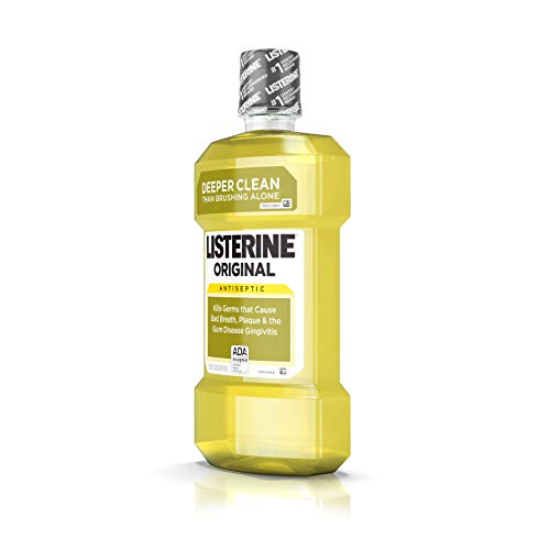 Listerine Original Oral Care Antiseptic Mouthwash with Germ-Killing Formula to Fight Bad Breath, Plaque and Gingivitis, 1 L