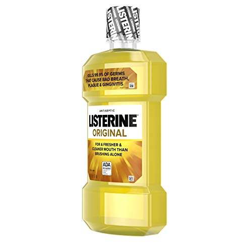 Listerine Original Oral Care Antiseptic Mouthwash with Germ-Killing Formula to Fight Bad Breath, Plaque and Gingivitis, 1 L